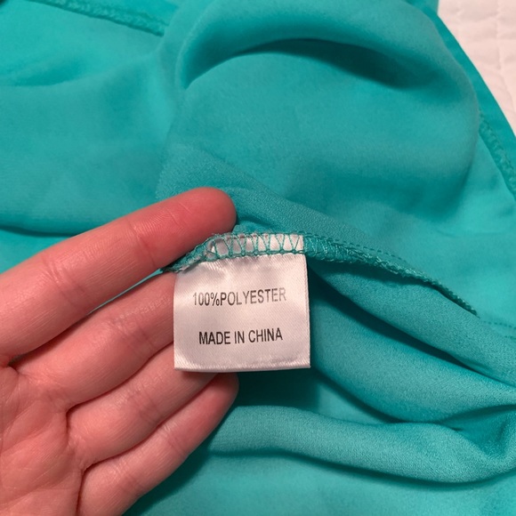 Turquoise Women’s Relaxed Fit Blouse (bin2) - Picture 5 of 6
